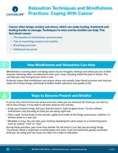 Thumbnail of the PDF version of Relaxation Techniques and Mindfulness Practices: Coping With Cancer